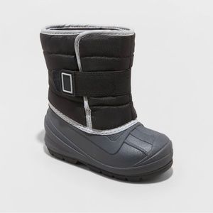 New Toddler Dane Winter Boots Cat & Jack Black Size 6